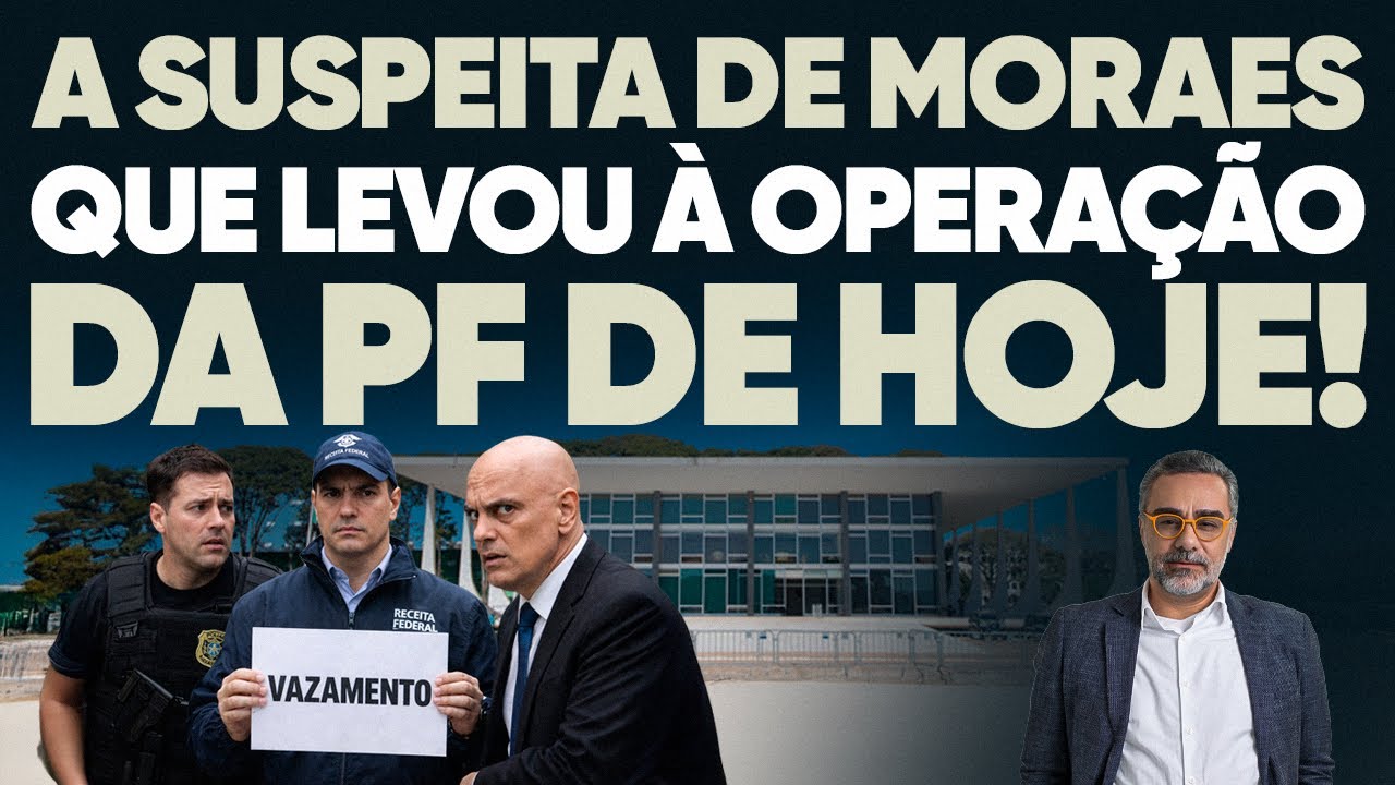 🚨 PARANÓICO: a suspeita de Moraes que levou à operação da PF de hoje contra a Receita Federal!