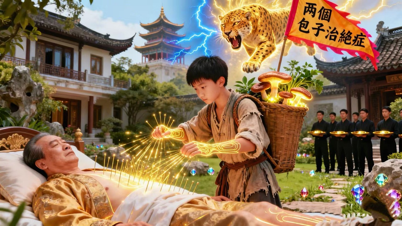 【全集】窮小子下山沒帶現金，路邊支攤“兩個包子治絕症”被眾人恥笑！怎料他一出手便是問天九針，瞬间救活瀕死富豪，神醫身份徹底曝光，全城大佬爭相攜重金求診！#短剧 #逆袭  #爽文