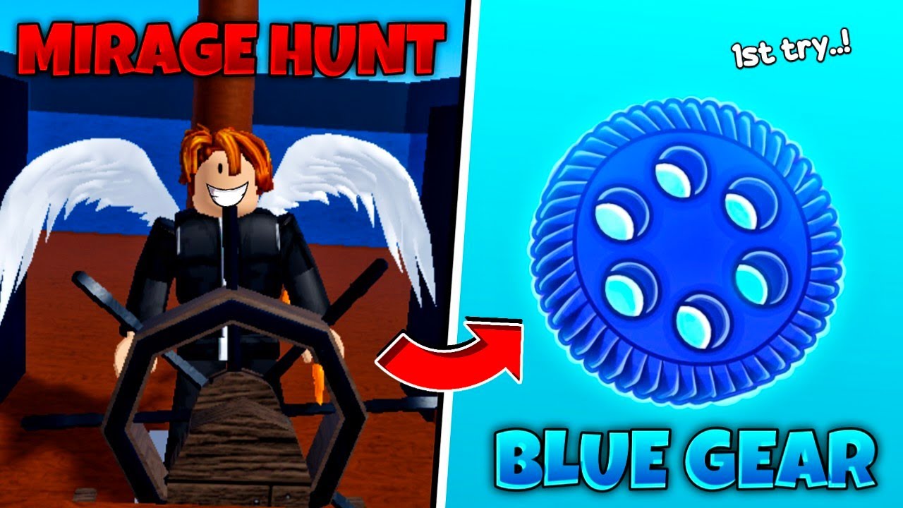 Finding BLUE GEAR and MIRAGE HUNTING in Bloxfruits!