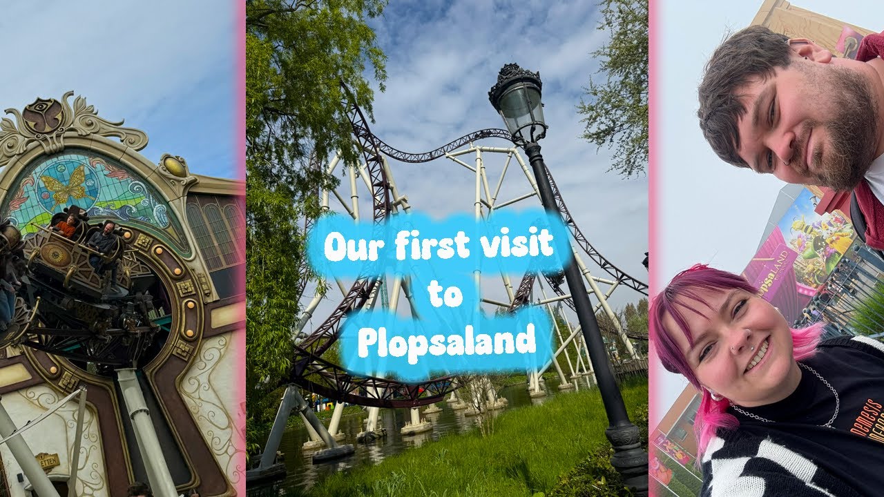 Our first visit to Plopsaland De Panne! spring vibes & ride POV's 🦋