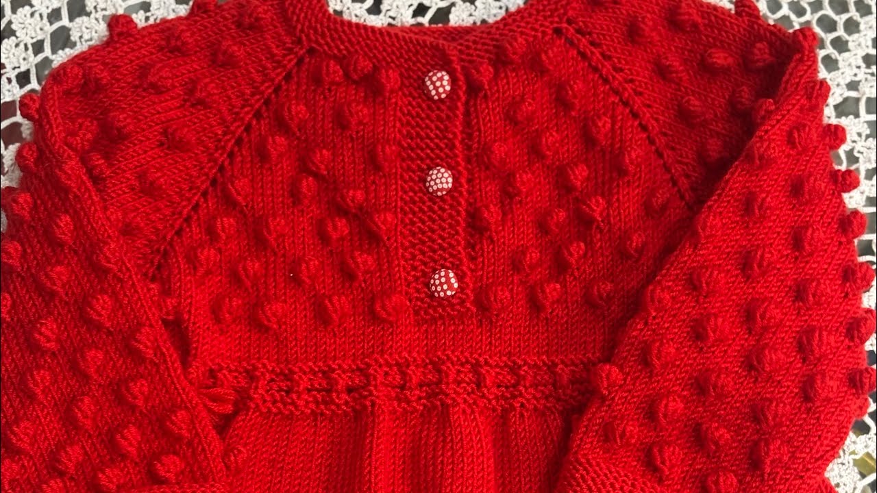 Kırmızı Örümi Kolay bebek elbisesi (Detaylı Anlatım)
