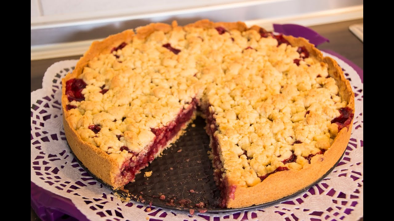 Kirsch-Streusel-Kuchen selbst gemacht - einfach, schnell und lecker - Rezept / recipe Kirschkuchen