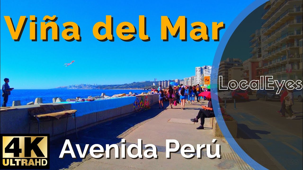 Avenida Perú - Viña del mar - Región de Valparaíso - CHILE 2023 [4K 60fps]