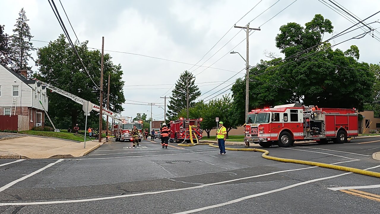 Ephrata Borough Structure Fire Response: 7/22/24 (SCREAMING Q! AIR HORNS! HI-LOW! DETROIT DIESEL!)