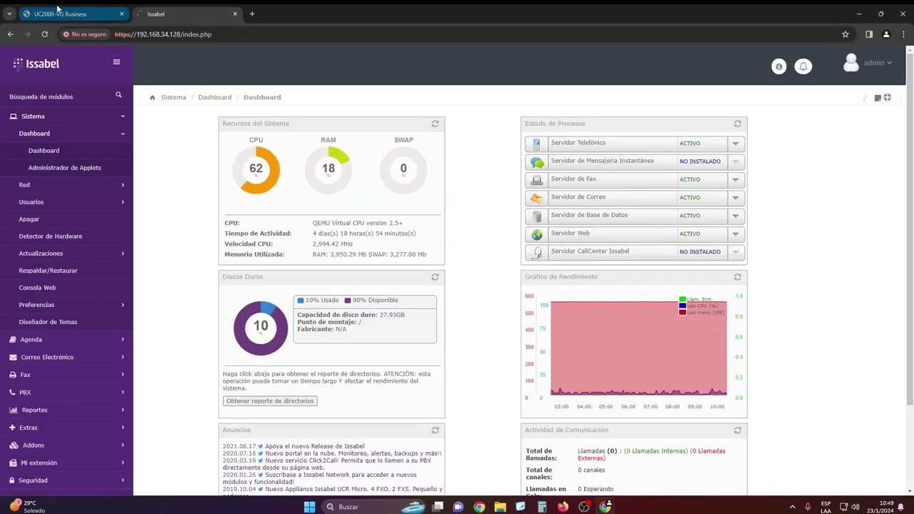 Configuracion Gateway DINSTAR 4G en Issabel