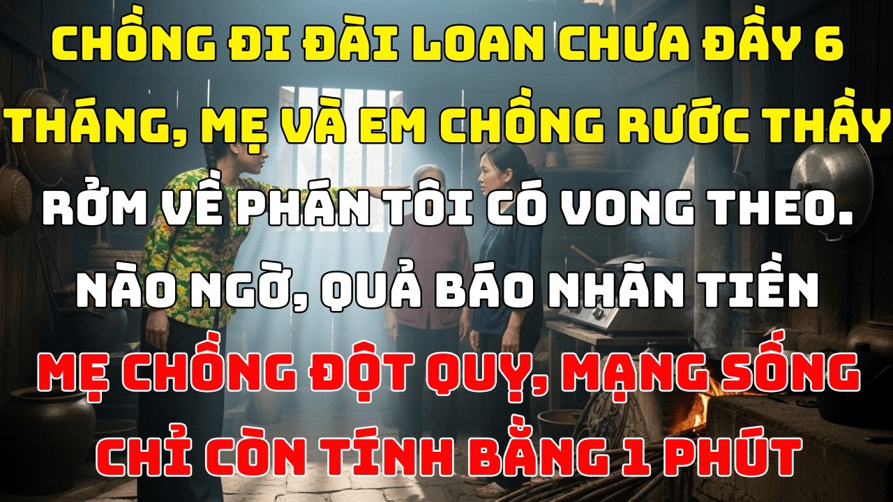 Chồng đi Đài Loan chưa đầy 6 tháng, tôi bị mẹ và em chồng rước thầy rởm về phán có vong theo, ép uốn