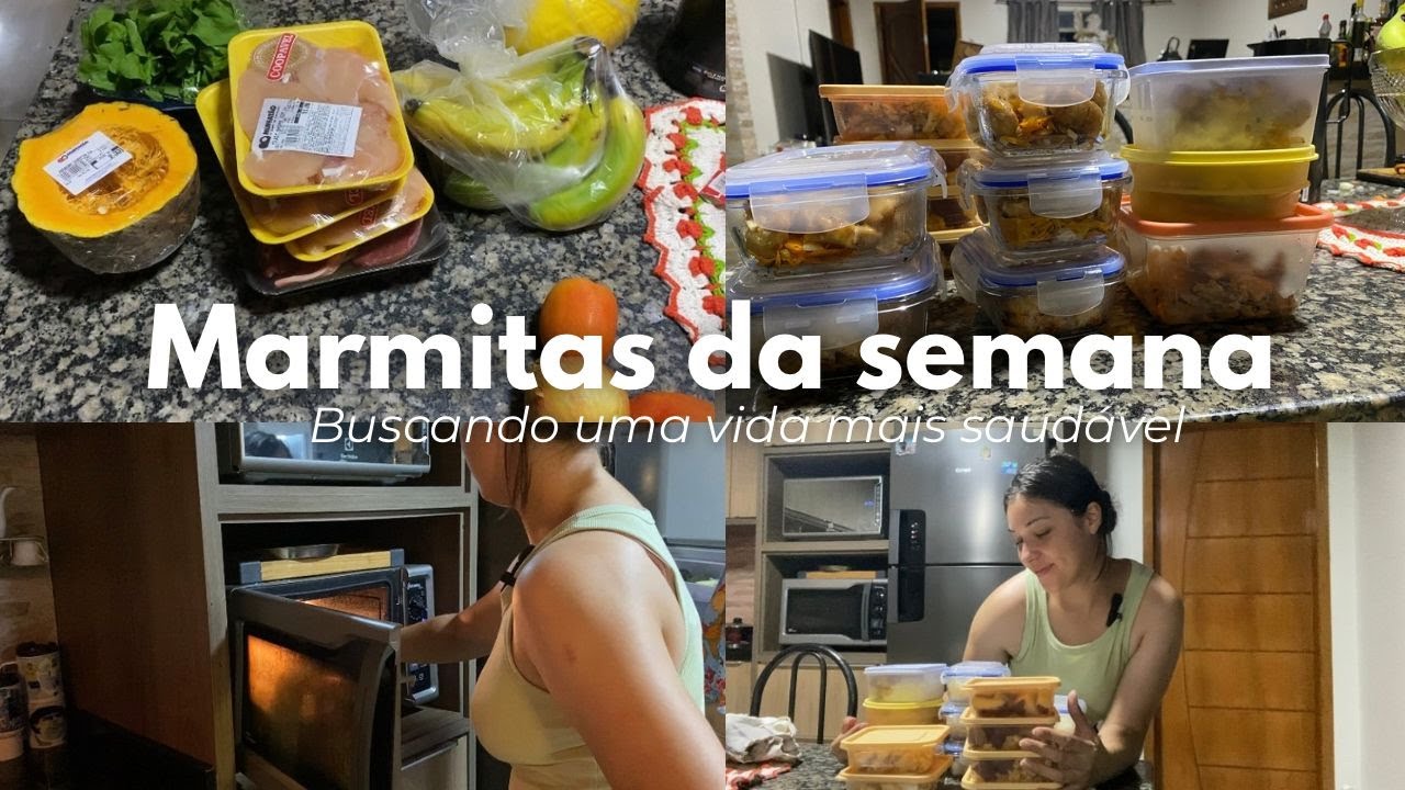 Fazendo marmitas para semana| buscando uma vida mais saudável 🍛🥗✨