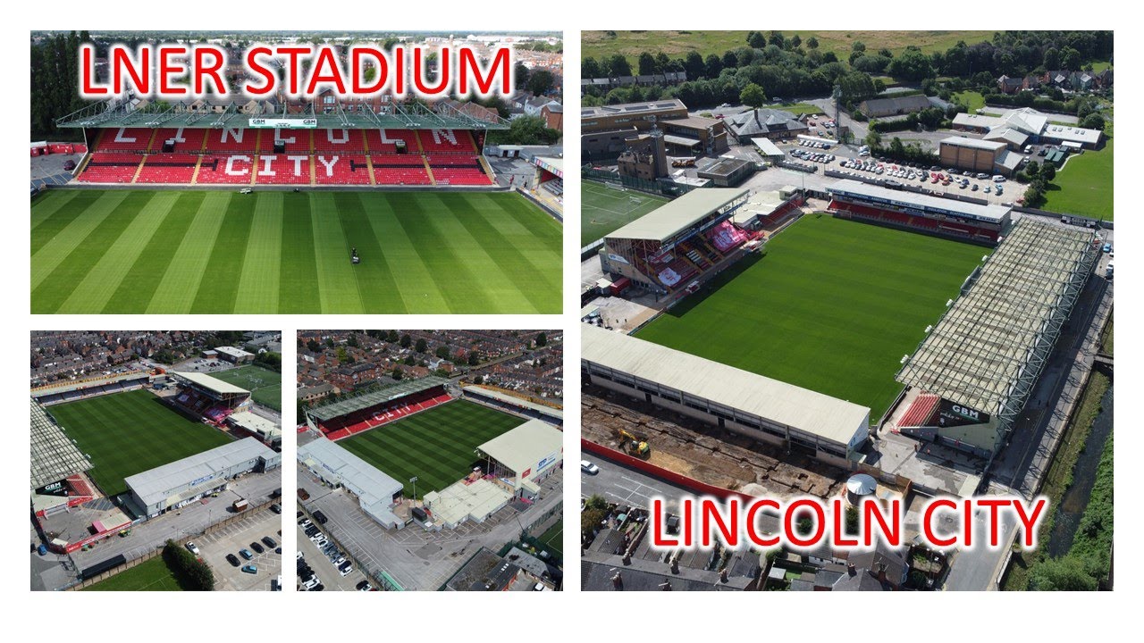 Ep21. LNER Stadium, by drone. Home of Lincoln City. In League 1 for the 23/24 season