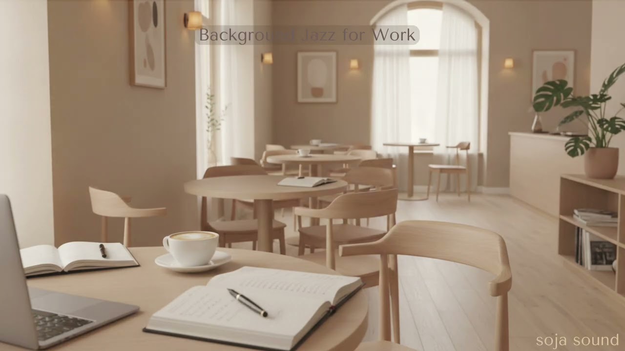 Background Jazz for Work – Calm Cafe BGM for Focus & Productivity | soja sound