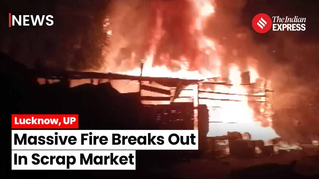 Lucknow Fire: Massive Fire Erupts Near Lucknow's Keshav Nagar Scrap Market