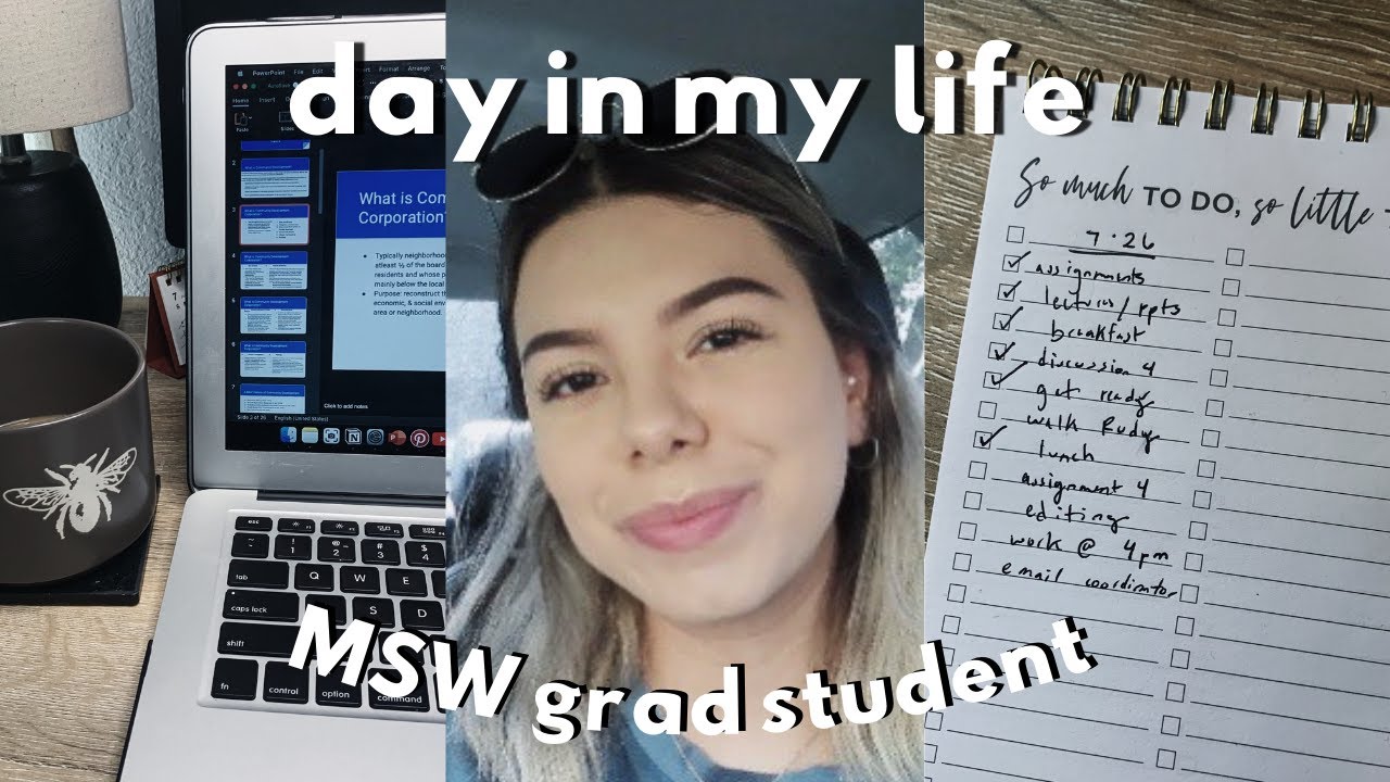 day in my life - msw grad student: lectures, assignments, program, work