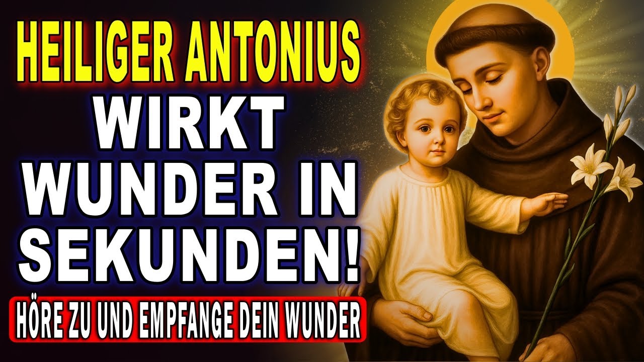 💖KRAFTVOLLES GEBET FÜR EIN DRINGENDES WUNDER - ST. ANTONIUS VON PADUA🙏