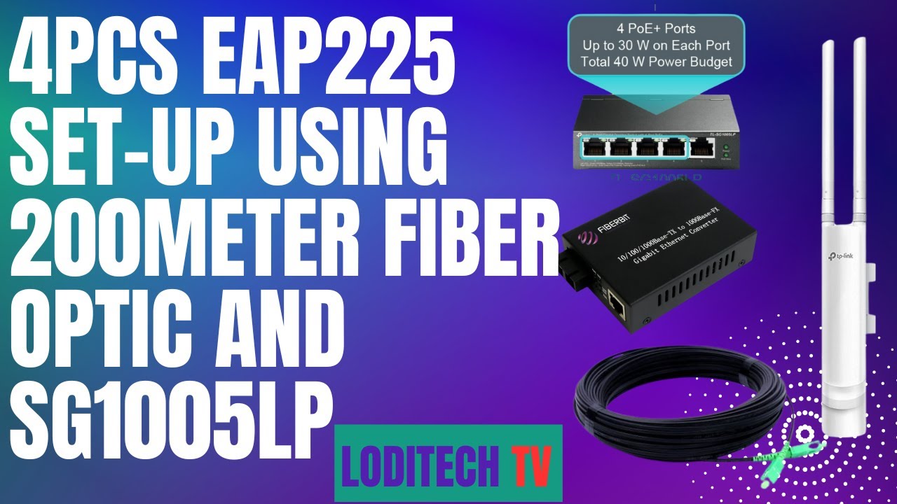 4PCS EAP225 SET-UP USING 200METER FIBER OPTIC AND SG1005LP
