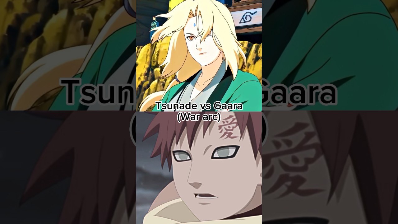 Tsunade vs Gaara war arc #naruto #narutoshippuden