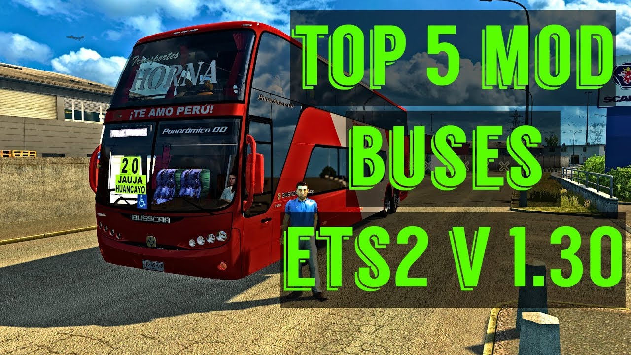 TOP 5 THE BEST BUSES EURO TRUCK SIMULATOR V. 1.30 |YANRED