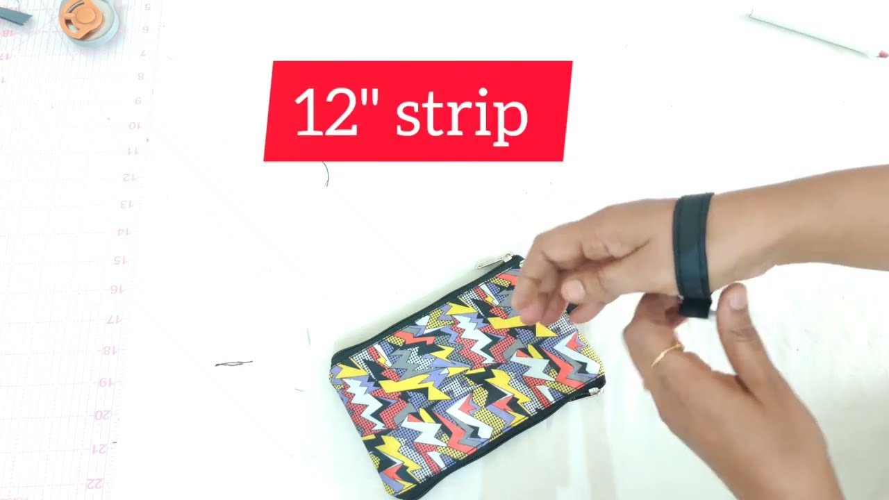 Two Sided Zipper Hand Pouch Making in Hindi !!