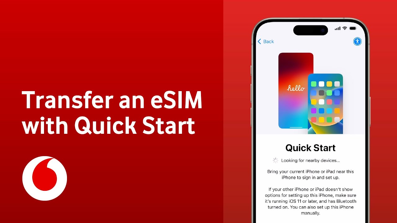 How to transfer an eSIM from one Apple device to another | Apple Quick Start | Vodafone UK