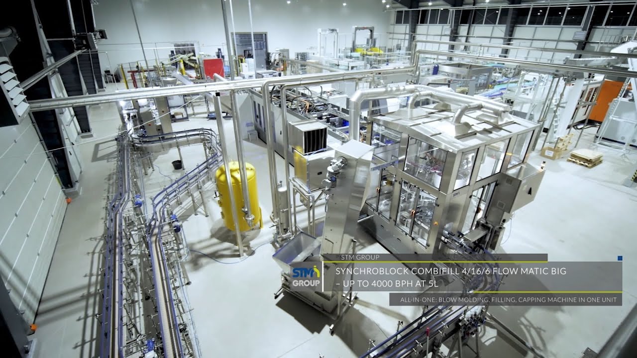 Complete still water filling line 4000bph at 5l based on Synchroblock