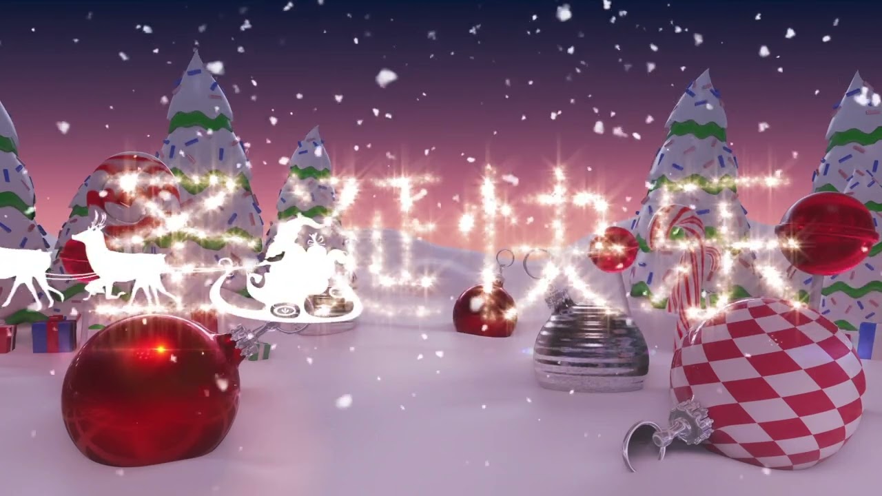 Chinese Christmas Greeting Over Snowy Landscape with Santa Video | WaveBreak Media