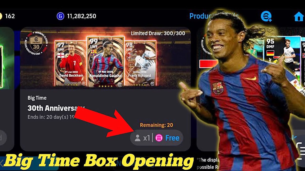 Free 20X Big Time Box Opening 🥳| Efootball 2025 Big Time Pack Open