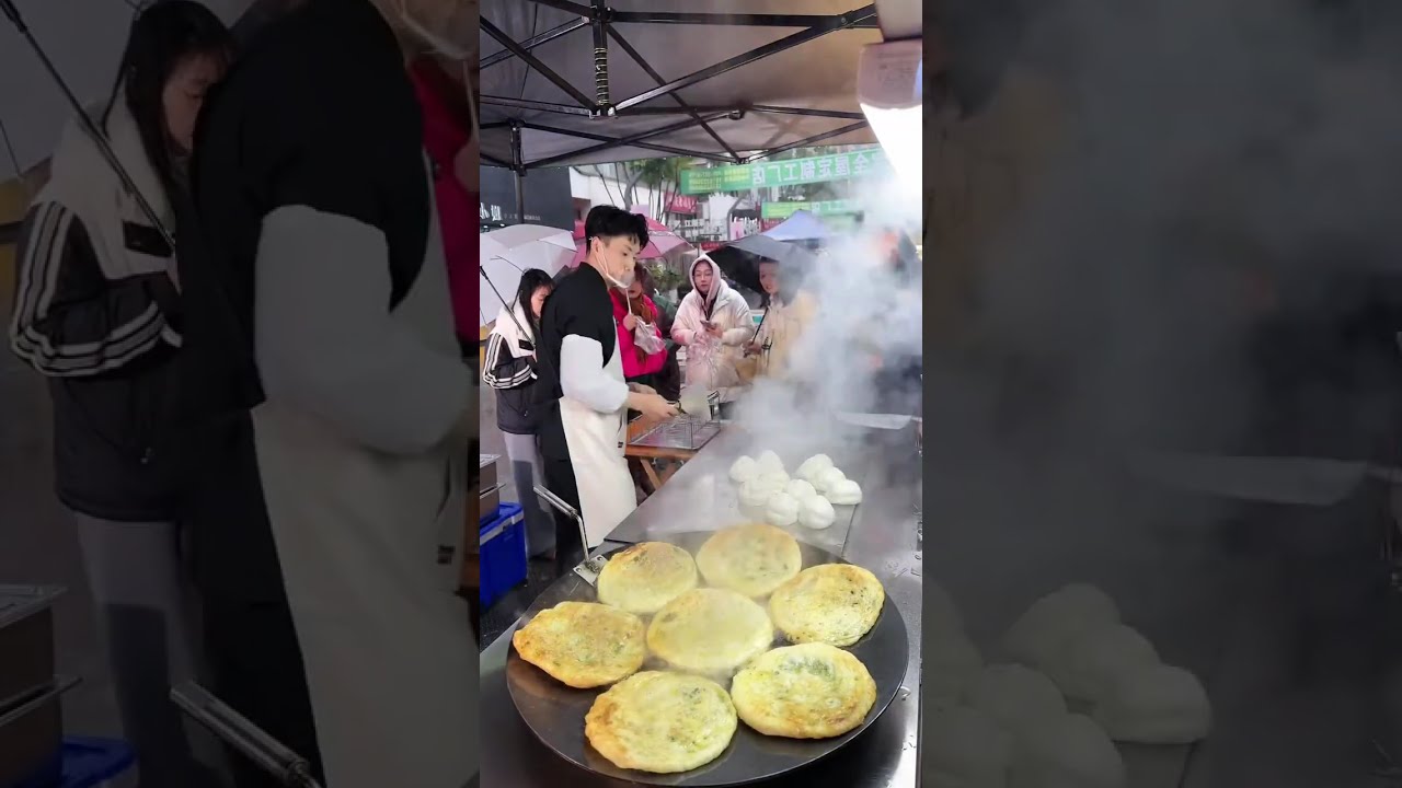 Set up a stall and sell 1,000 scallion pancakes every day!