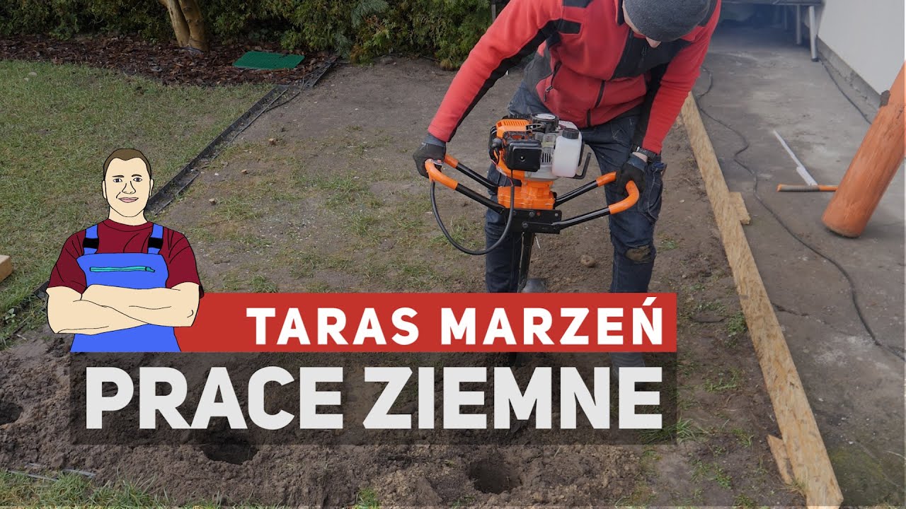 Budowa tarasu (1) - przygotowania, prace ziemne