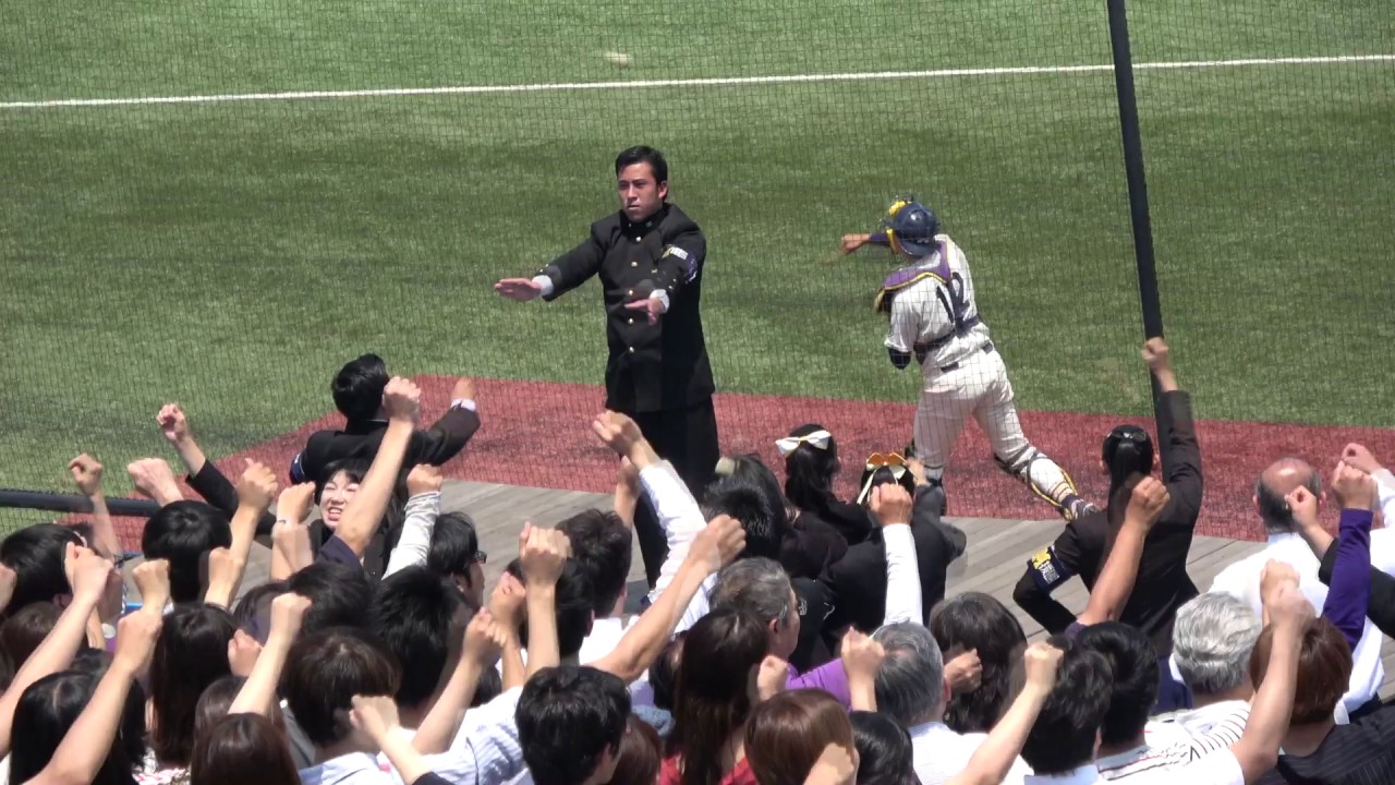 2017年春季リーグ戦東京六大学野球 　明治対立教第一戦　明治校歌と試合終了の瞬間と挨拶
