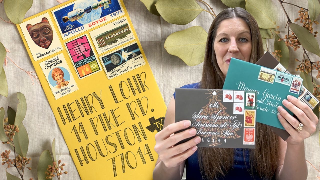 Using Vintage Postage Stamps to Make Gorgeous Envelopes