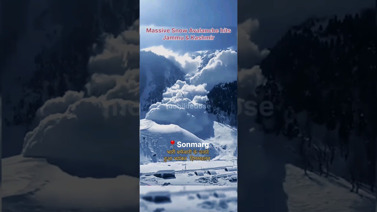 Terrifying Snow Disaster In Jammu Sonmarg - Unbelievable Avalanche! #kashmir #mountains