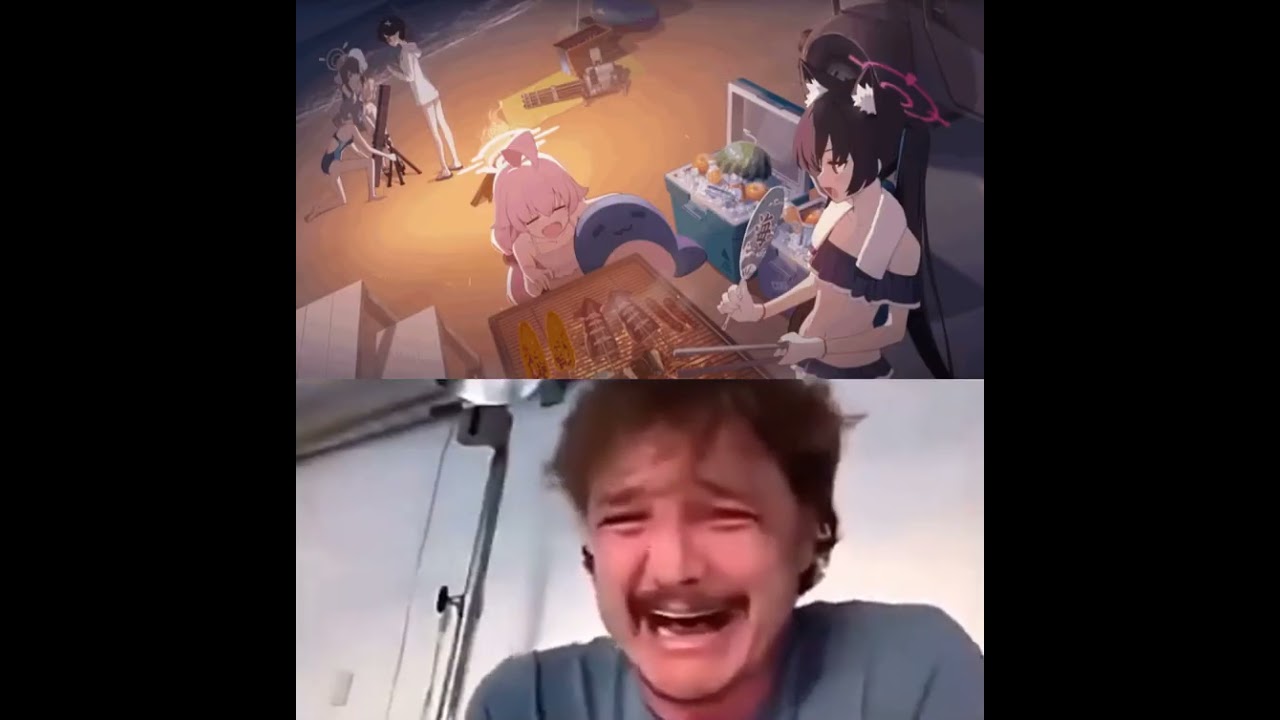 Pedro Pascal Crying | Blue Archive meme