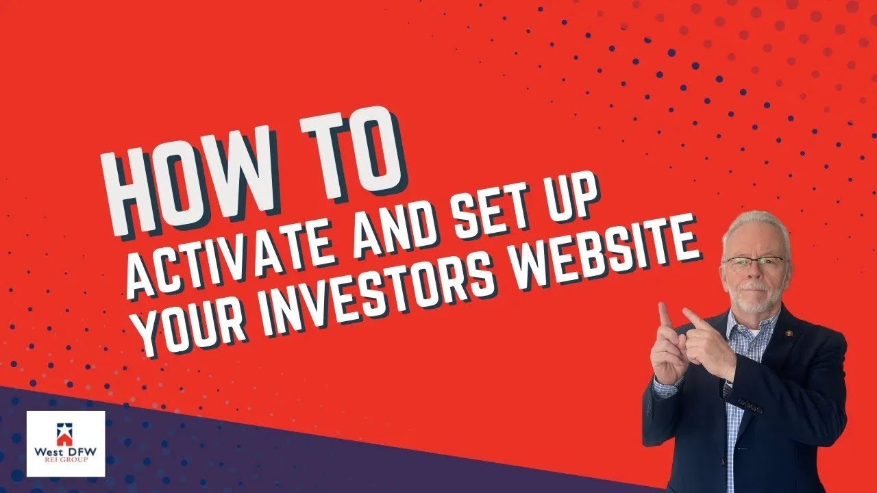 Setting Up Your Free Real Estate Investor Website | West DFW REI Group