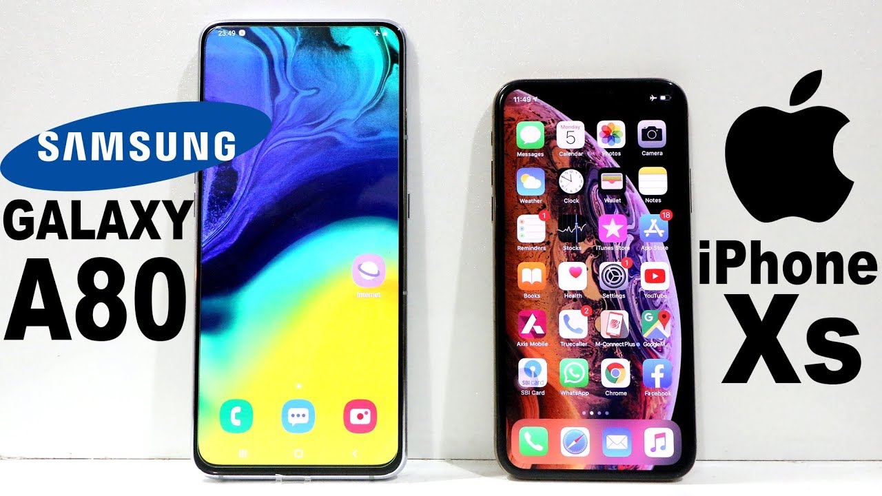 Samsung Galaxy A80 Vs iPhone XS Speed Test