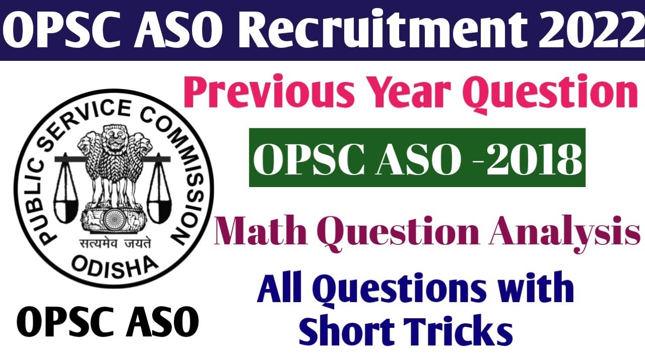 OPSC ASO Previous year question papers //Complete Solution with shortcut Tricks // OPSC ASO Vacancy