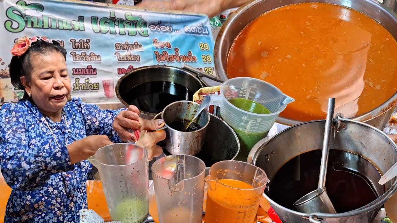 ร้านกาแฟที่ได้รับความนิยมอย่างมากในตลาดตรอกหม้อ