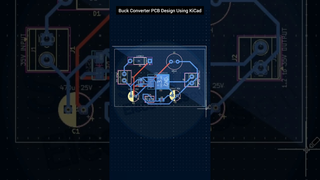DC Buck Converter PCB Design Using KiCad Software