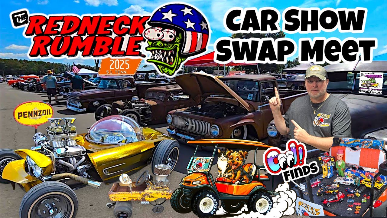 Redneck Rumble Car Show & Swap Meet 2025! Epic Rat Rods, Wild Rides, Signs & Vintage Toys!