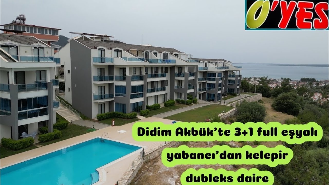 Didim Akbük'te alabileceğiniz en güzel dubleks daire kelepir yabancı'dan 3+1 full eşyalı Satıldı.