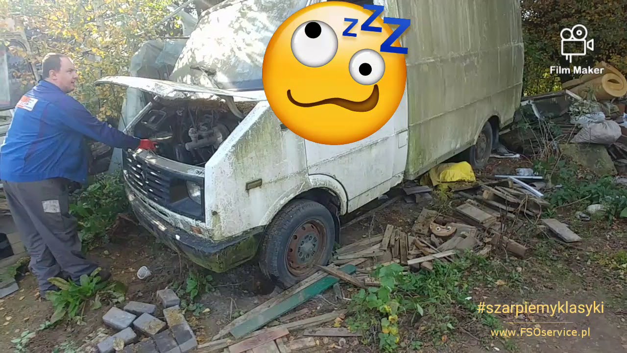 Pierwsze odpalanie Lublina po 10 latach stania w śmieciach. / Starting old Polish car
