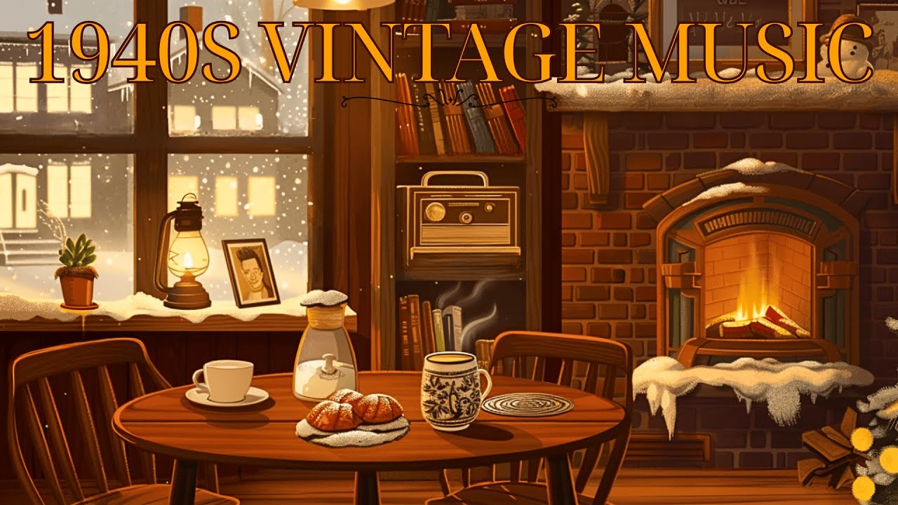1940s Vintage Music ❄️ Winter Night Ambience | Relaxing Old-Time Classics