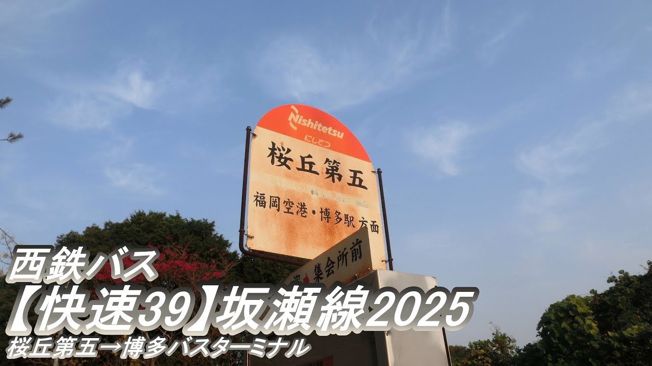 西鉄バス【快速39】坂瀬線2025（桜丘第五→博多バスターミナル）
