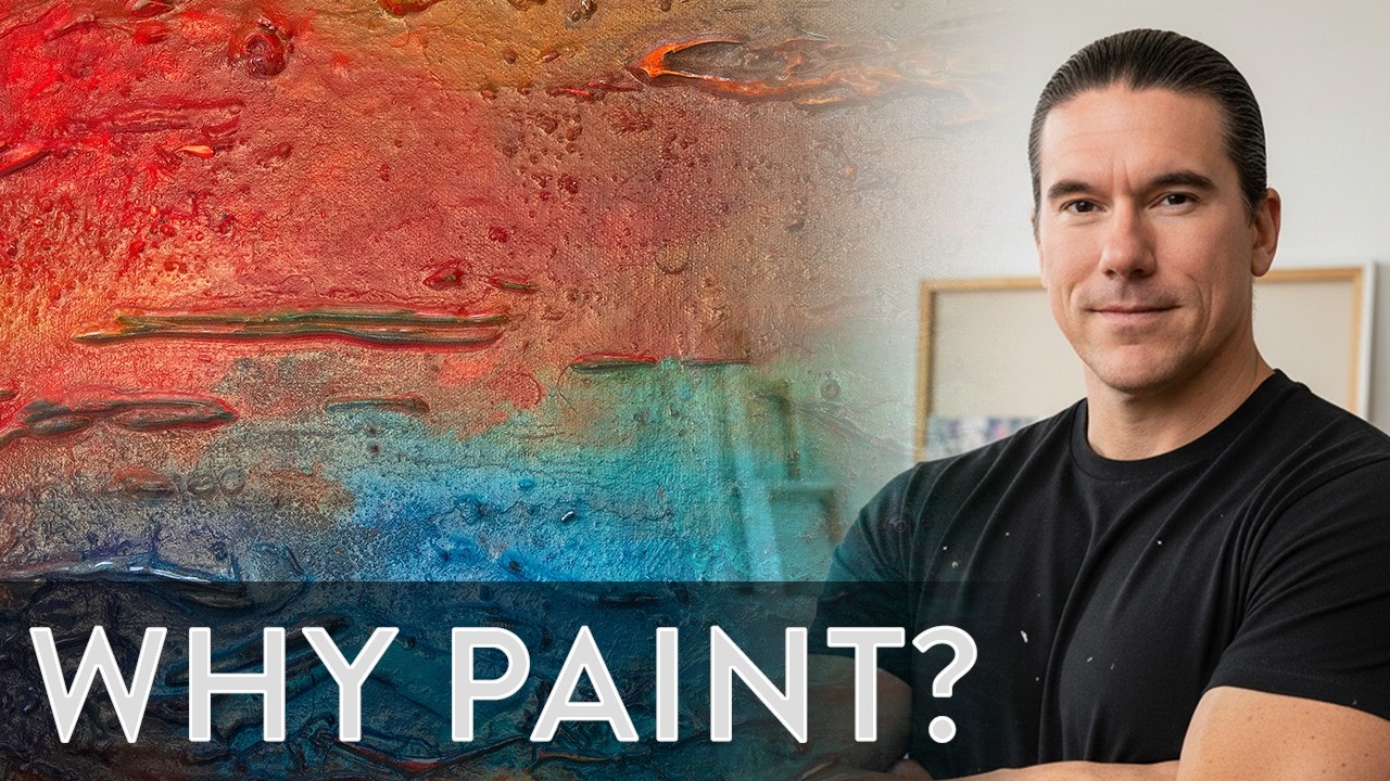 1 year in the art studio  | 1 Hour Calm Abstract Painting (ASMR Voiceover)
