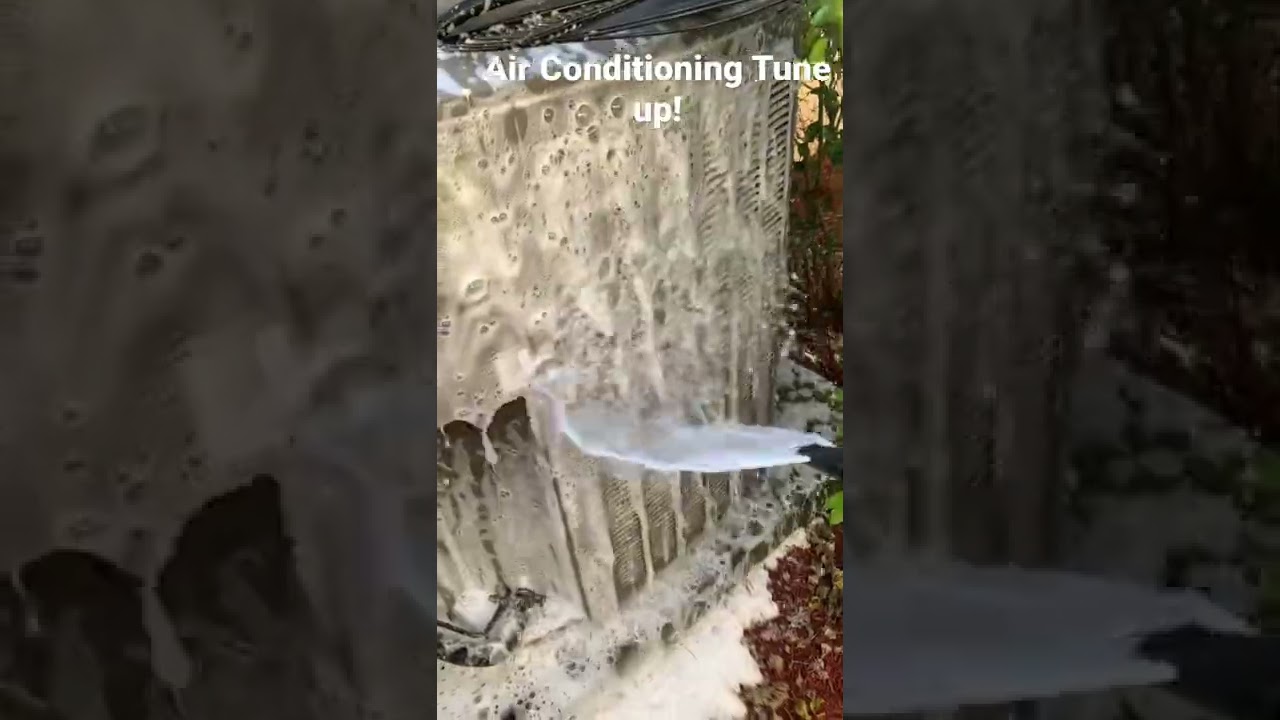 Air Conditioner Condenser coil clean, this is done on a regular maintenance! Everytime!