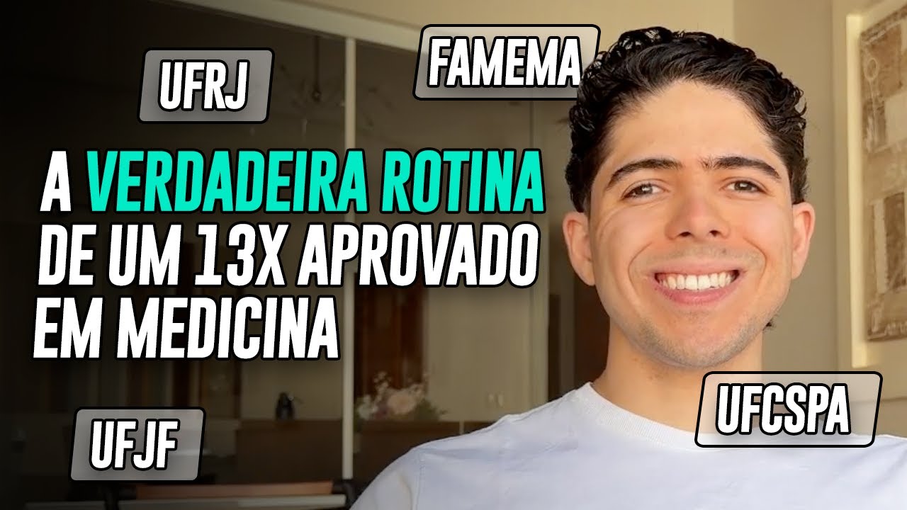 MINHA ROTINA para ser APROVADO 13x em MEDICINA (sem romantismo)