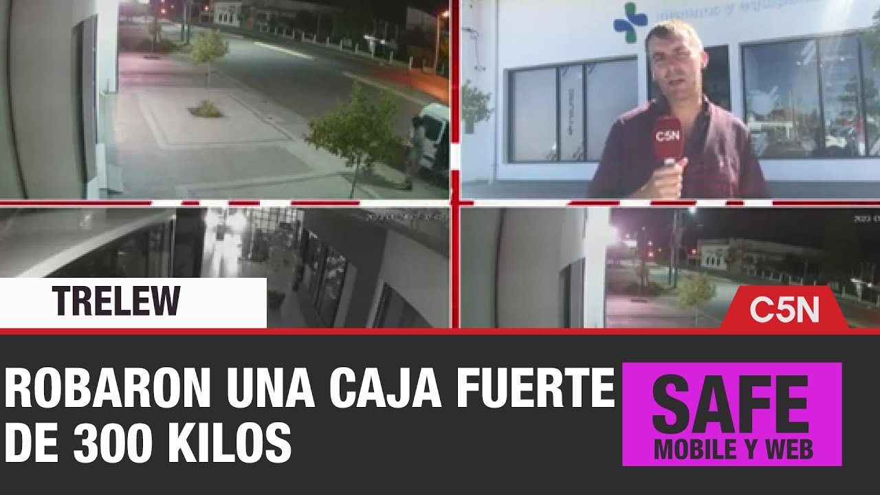 Trelew: un BANDA de LADRONES se ROBÓ una CAJA FUERTE de 300 KILOS