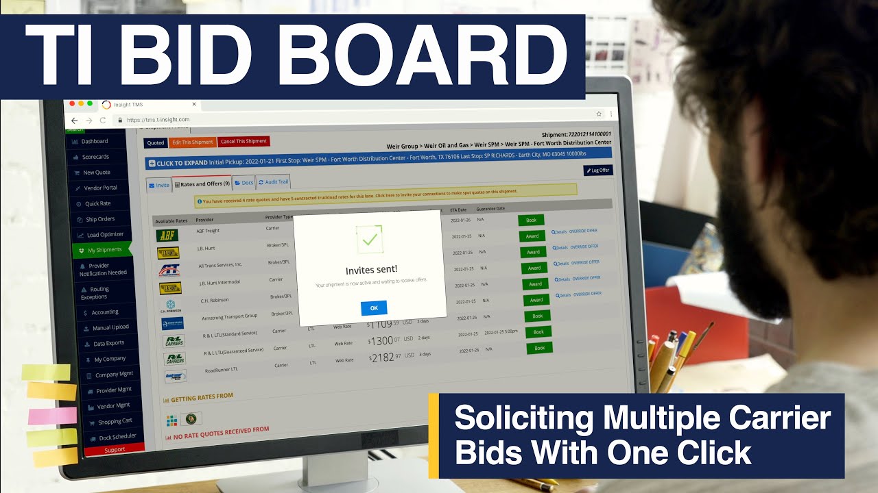 TI Bid Board: Soliciting Multiple Carrier Bids With One Click