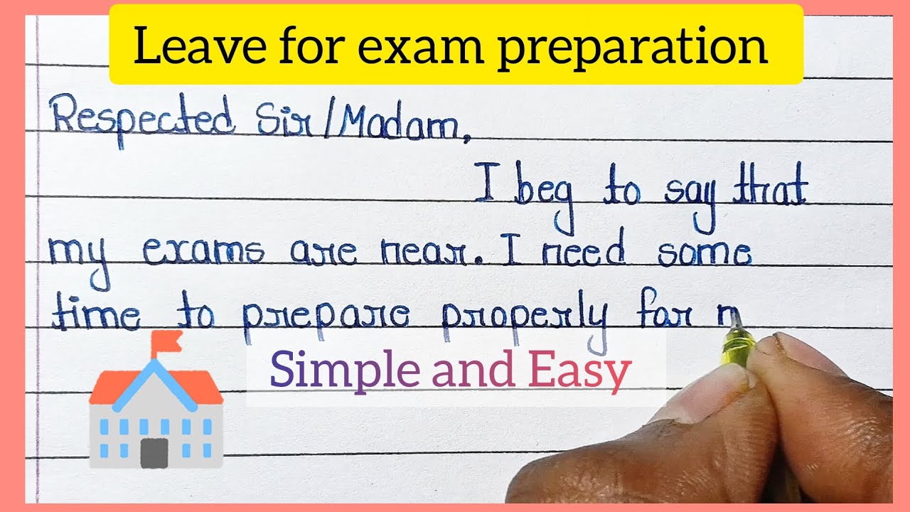 Leave Application for Exam Preparation | Easy English | School Students