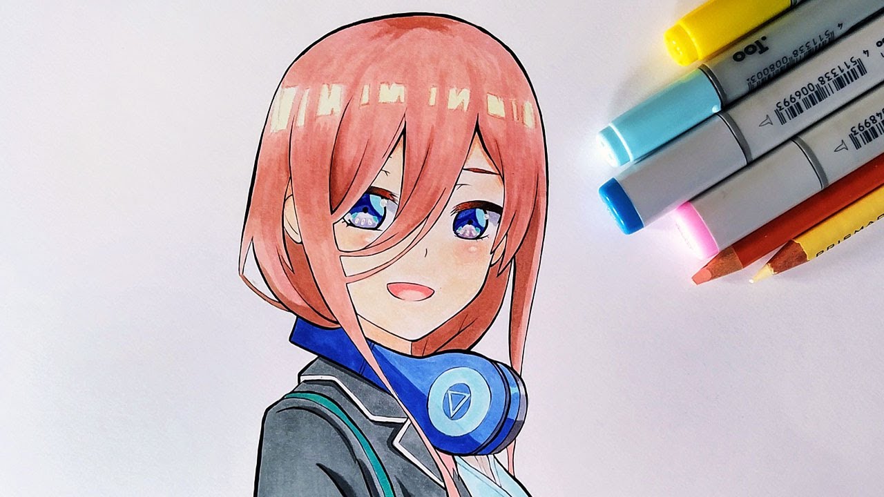 How To Draw Miku Nakano - The Quintessential Quintuplets (五等分の花嫁)