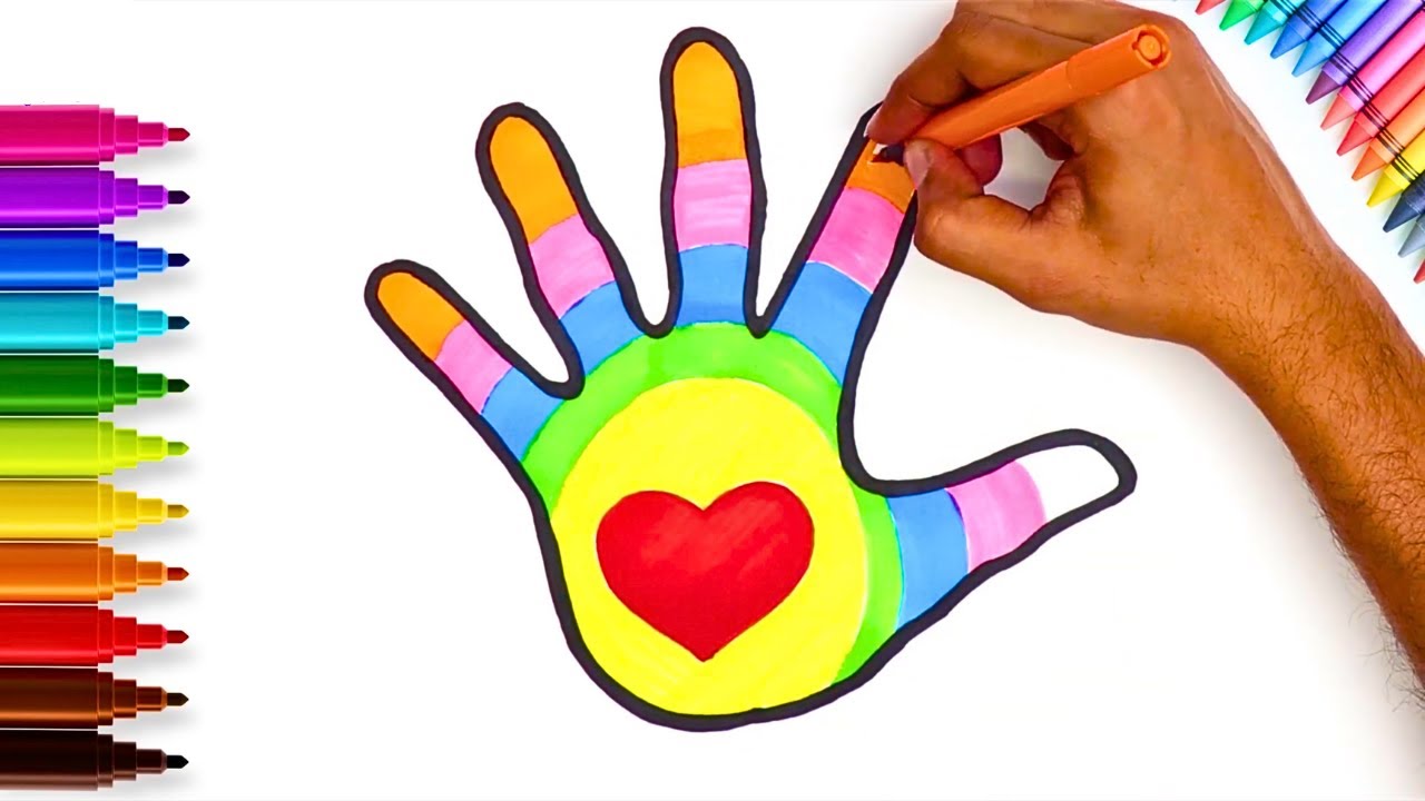 رسم قلب باليد | فيديوهات تعليمية للأطفال لتنمية مهاراتهم 🎨✏️Chiki Art Arabic