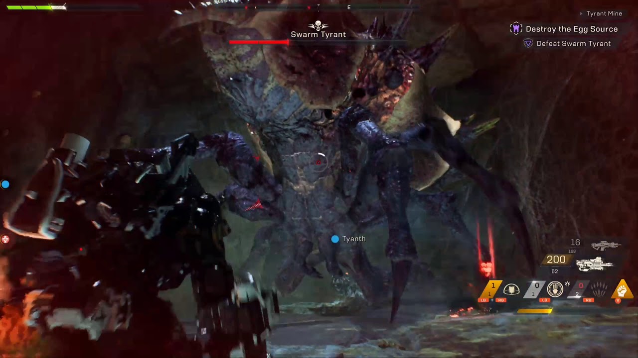 ANTHEM VIP DEMO - SWARM TYRANT BOSS FIGHT ( GAINT SPIDER)