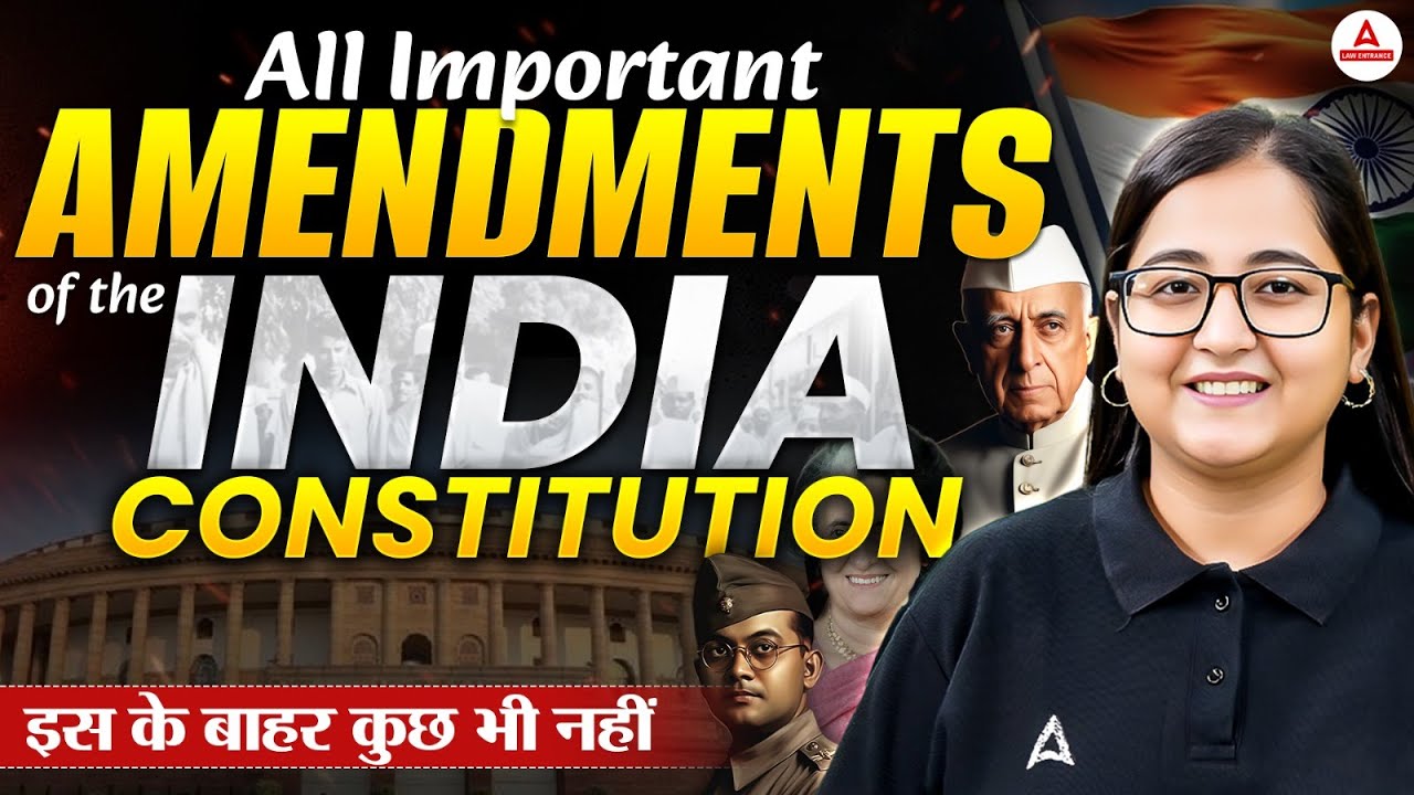 All Important Amendments of Indian Constitution in Just 25 Minutes ! ⏳ Most Important Topic !
